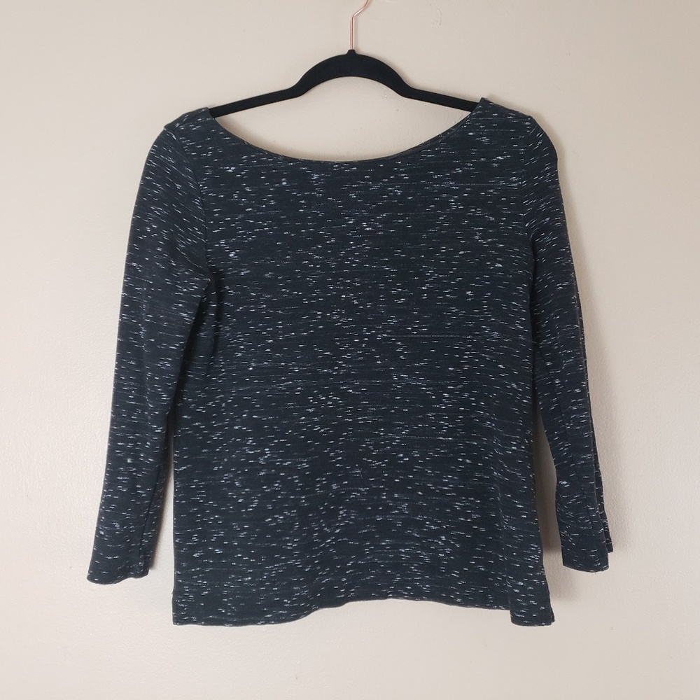 Old Navy Top Burnout Sz  S Exposed Zipper Black G7